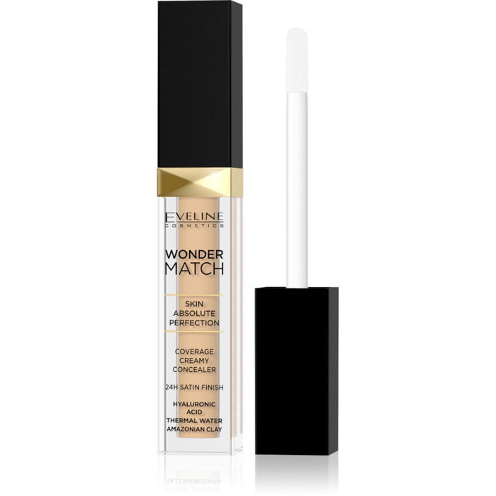 Eveline Cosmetics Wonder Match Correcteur Crème à l'Acide Hyaluronique Finition Satinée - Teinte 10 Vanille Légère 6.8 ml Eveline Cosmetics Wonder Match Correcteur Crème à l'Acide Hyaluronique Finition Satinée - Teinte 10 Vanille Légère 6.8 ml